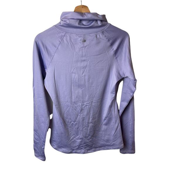 Layer 8 Performance Qwick Dry Fleece Lined Funnel Neck Purple Shirt Size S NWT - Picture 2 of 6